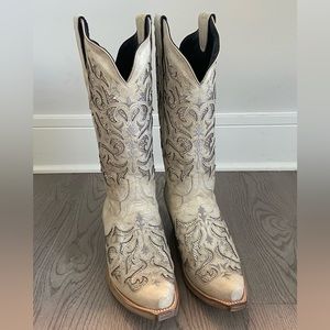 White Sparkle Cowboy Boots | JB Dillion